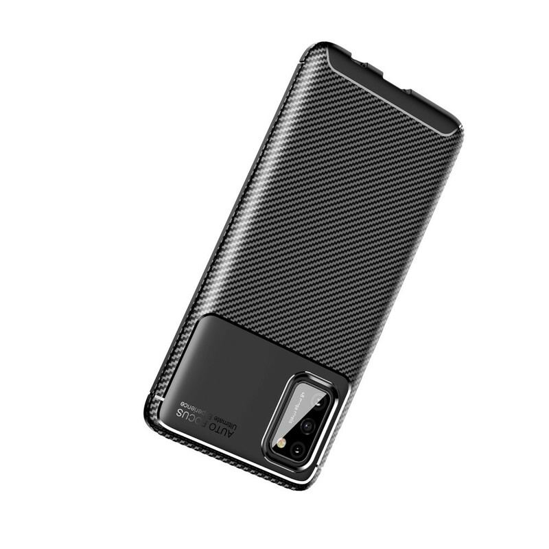 Capa Para Samsung Galaxy A02s Textura Flexível De Fibra De Carbono