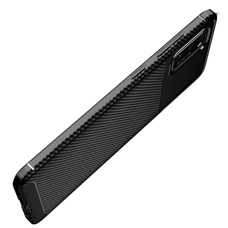 Capa Para Samsung Galaxy A02s Textura Flexível De Fibra De Carbono