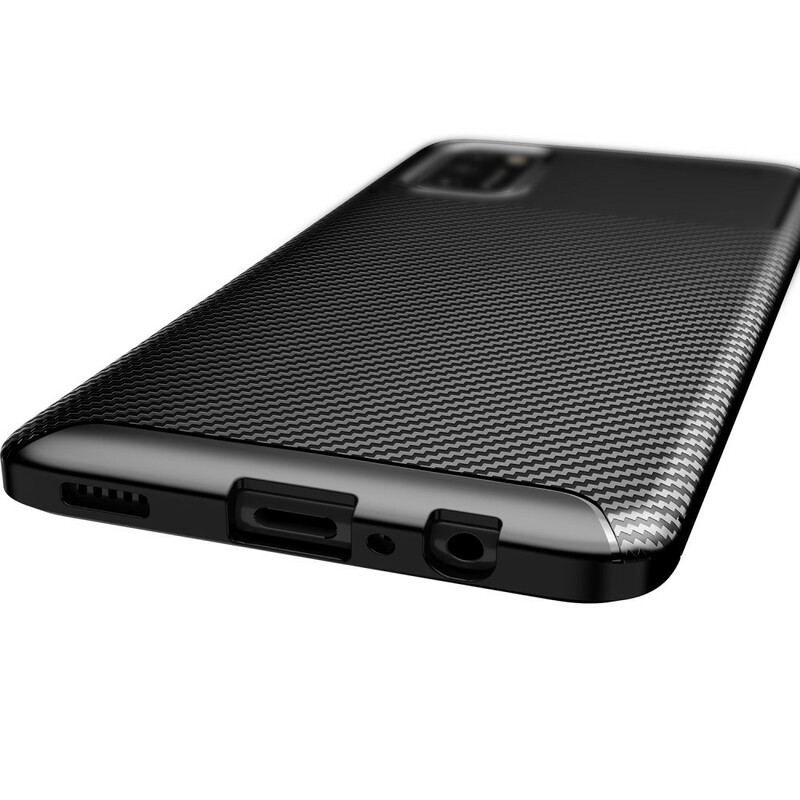 Capa Para Samsung Galaxy A02s Textura Flexível De Fibra De Carbono