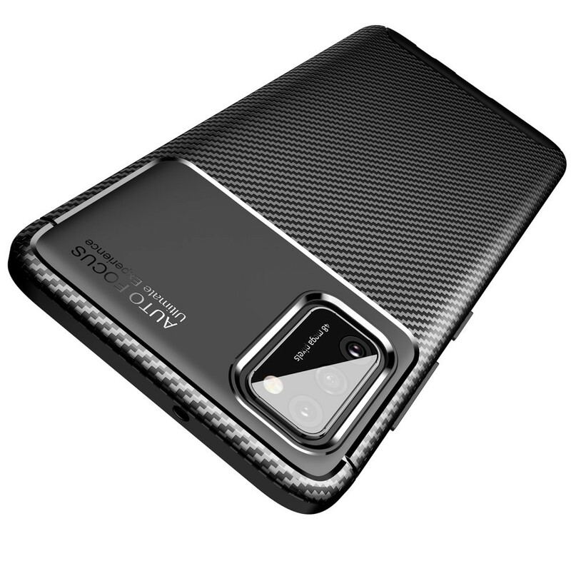 Capa Para Samsung Galaxy A02s Textura Flexível De Fibra De Carbono