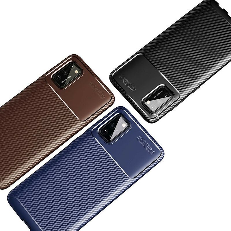 Capa Para Samsung Galaxy A02s Textura Flexível De Fibra De Carbono