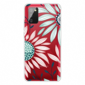 Capa Para Samsung Galaxy A02s Uma Flor Transparente