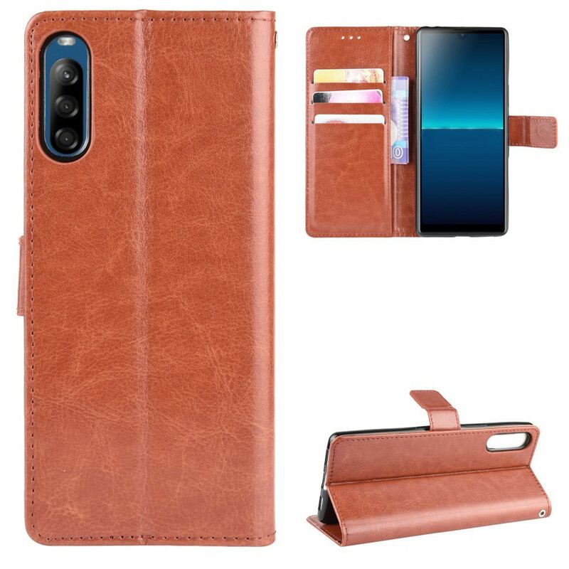 Capa Flip Para Sony Xperia L4 Couro Falso Chamativo