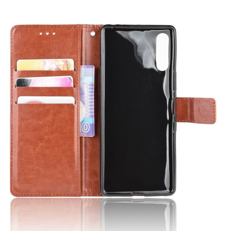 Capa Flip Para Sony Xperia L4 Couro Falso Chamativo