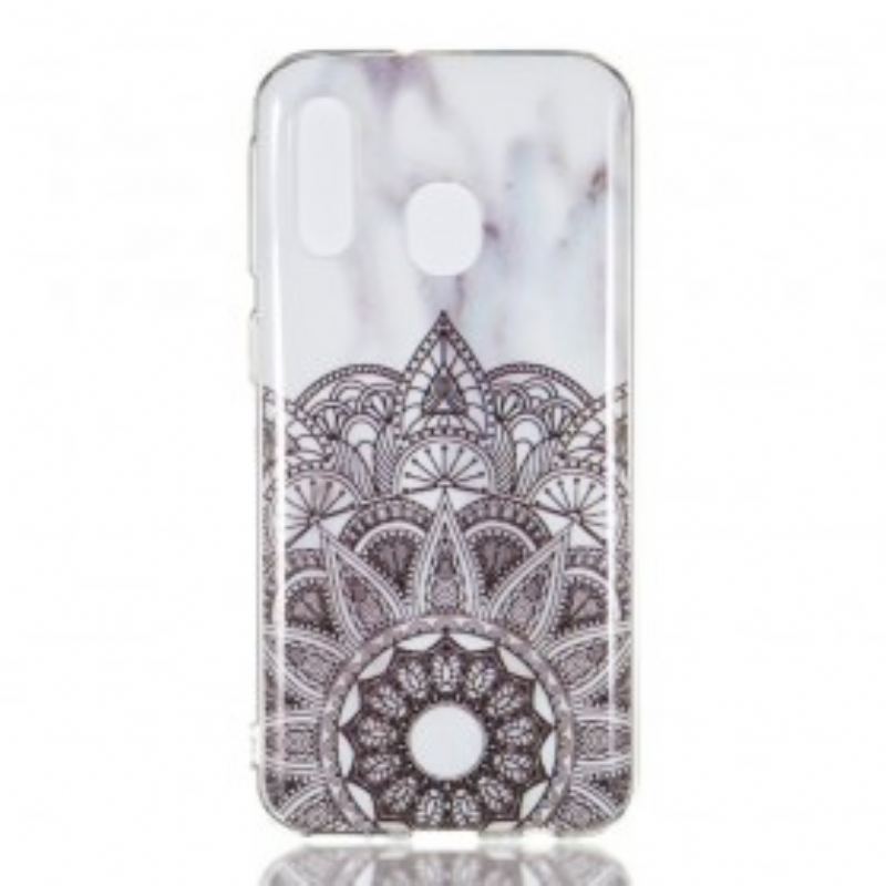 Capa De Celular Para Samsung Galaxy A40 Mandala Marmorizada