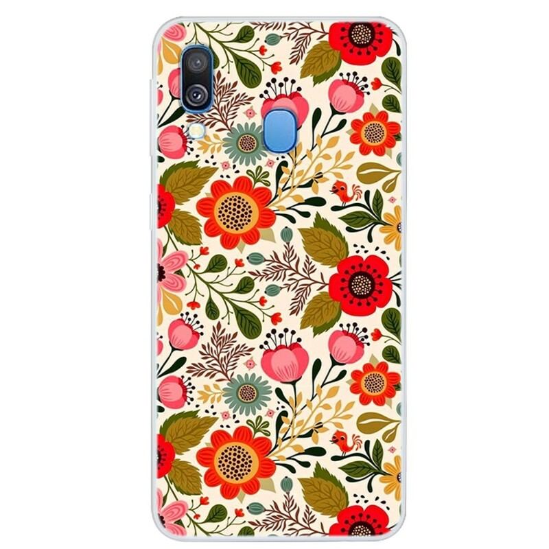 Capa De Celular Para Samsung Galaxy A40 Tapeçaria Floral