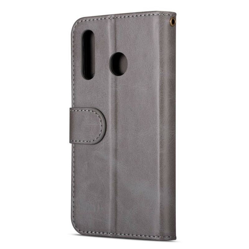 Capa De Couro Para Samsung Galaxy A40 Bolsa Com Cordão