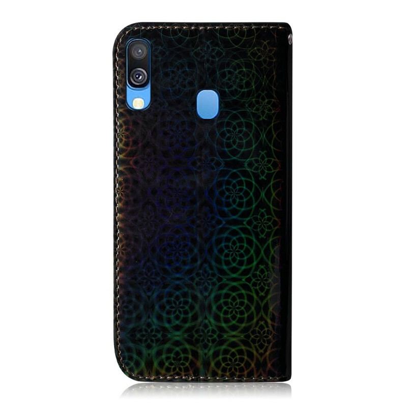 Capa De Couro Para Samsung Galaxy A40 Cor Pura