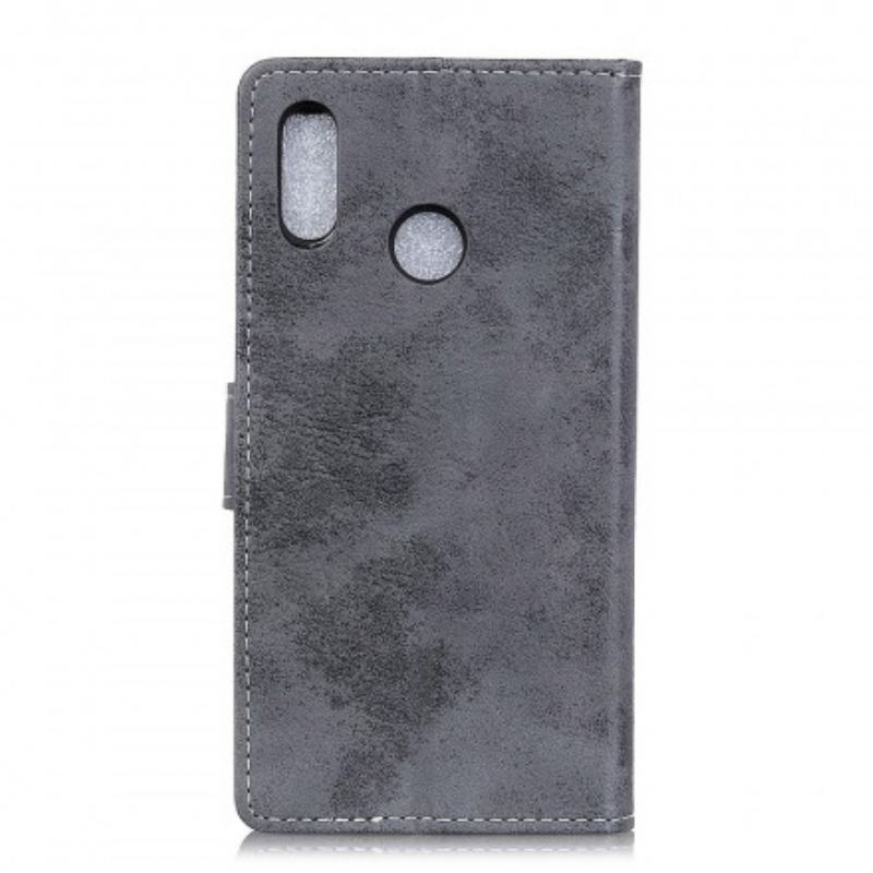 Capa De Couro Para Samsung Galaxy A40 Efeito Couro Vintage