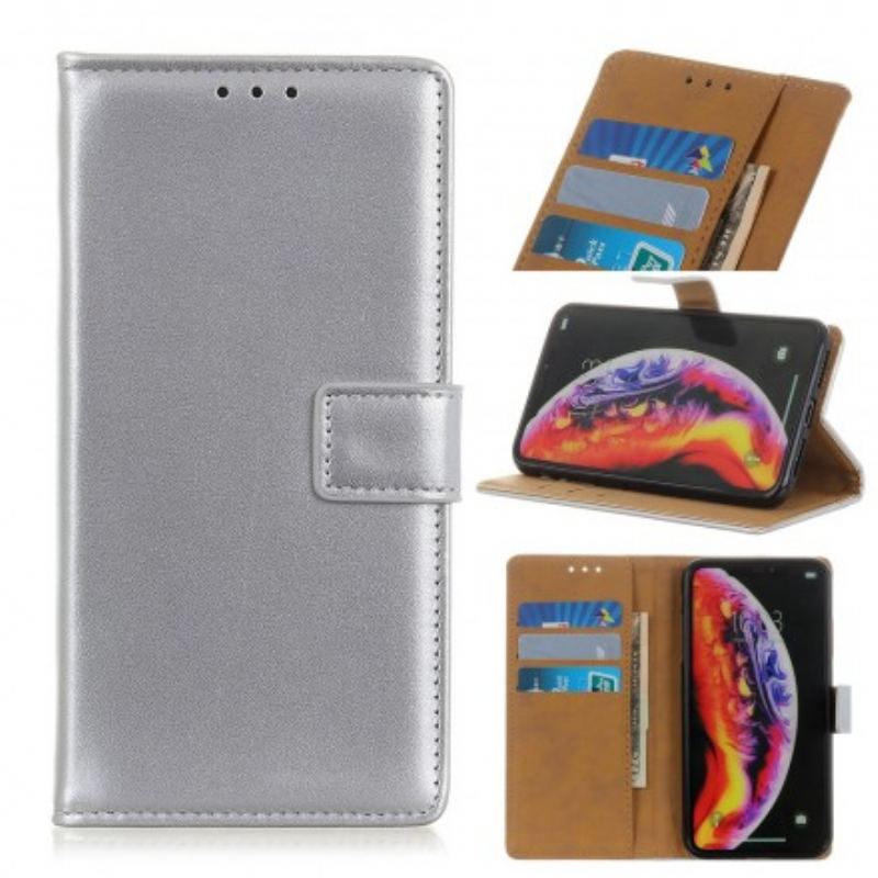 Capa De Couro Para Samsung Galaxy A40 Couro Sintético Liso