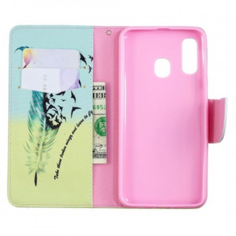 Capa Flip Para Samsung Galaxy A40 Aprender A Voar