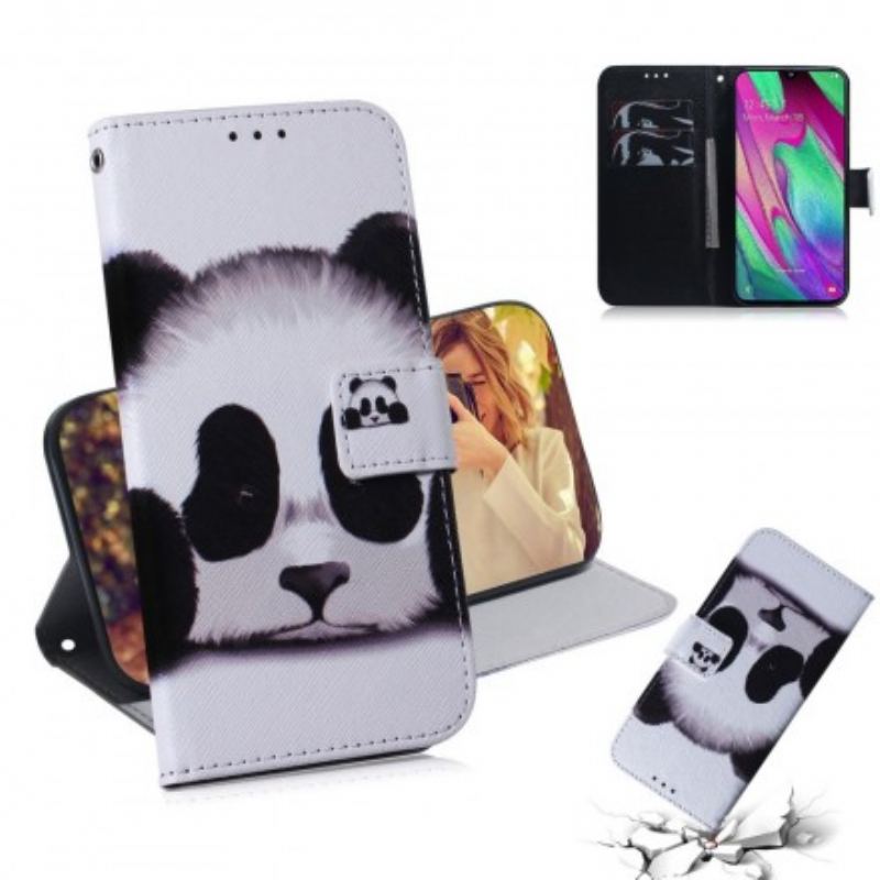 Capa Flip Para Samsung Galaxy A40 Cara De Panda