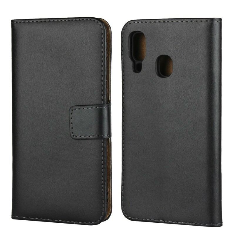 Capa Flip Para Samsung Galaxy A40 Carteira De Couro Genuíno