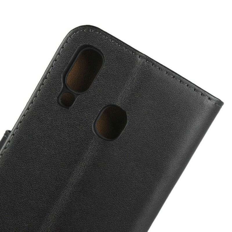 Capa Flip Para Samsung Galaxy A40 Carteira De Couro Genuíno