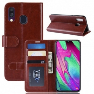 Capa Flip Para Samsung Galaxy A40 Couro Ultra Sintético