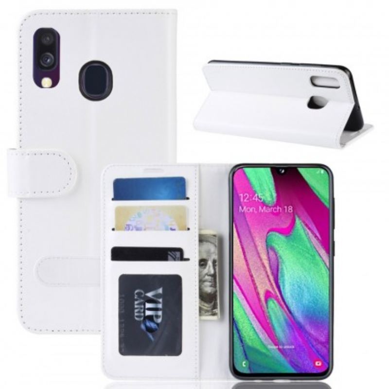 Capa Flip Para Samsung Galaxy A40 Couro Ultra Sintético