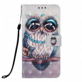 Capa Flip Para Samsung Galaxy A40 Dona Coruja