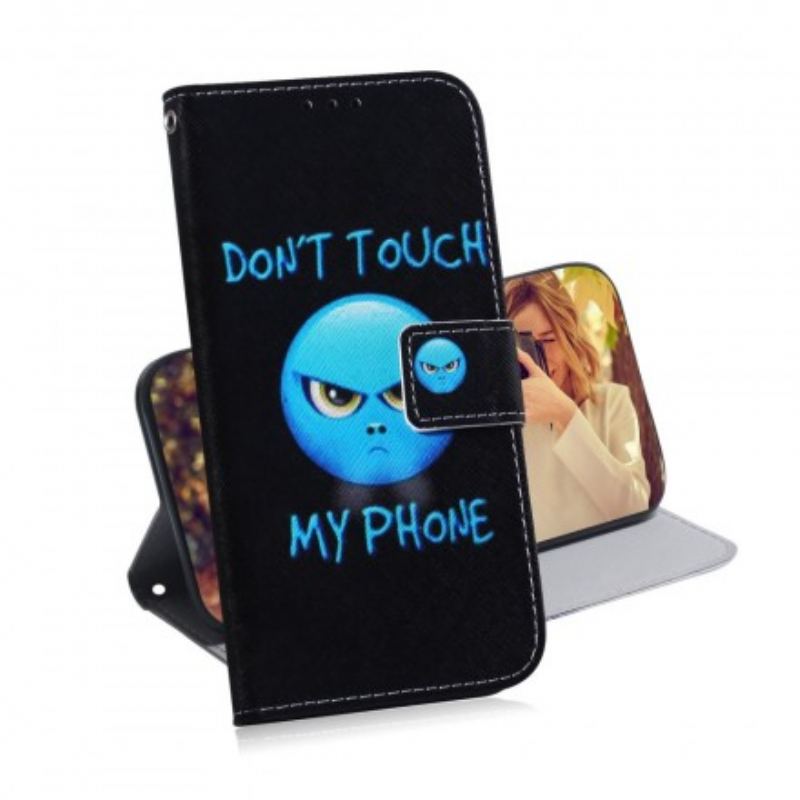 Capa Flip Para Samsung Galaxy A40 Emoji Telefone