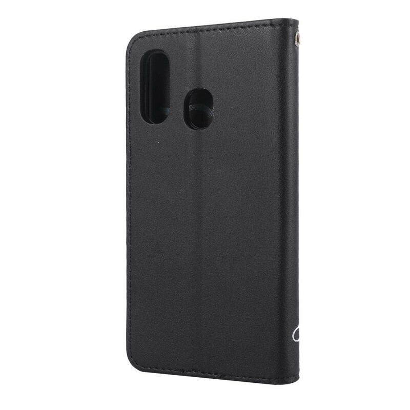 Capa Flip Para Samsung Galaxy A40 Gato Dormindo