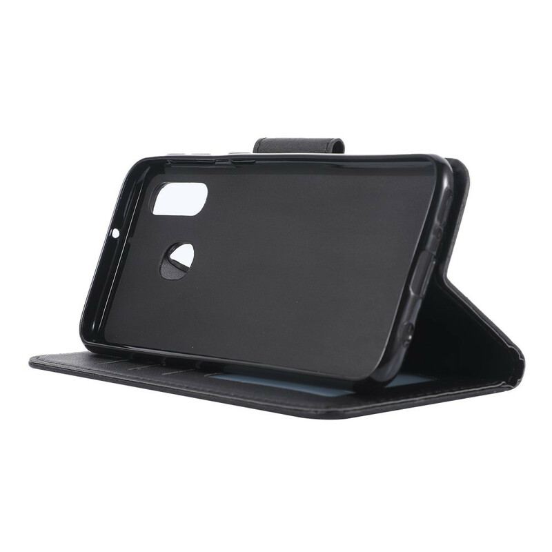 Capa Flip Para Samsung Galaxy A40 Gato Dormindo