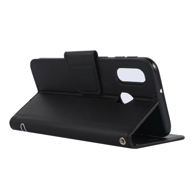 Capa Flip Para Samsung Galaxy A40 Gato Dormindo