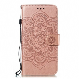 Capa Flip Para Samsung Galaxy A40 Mandala Completa