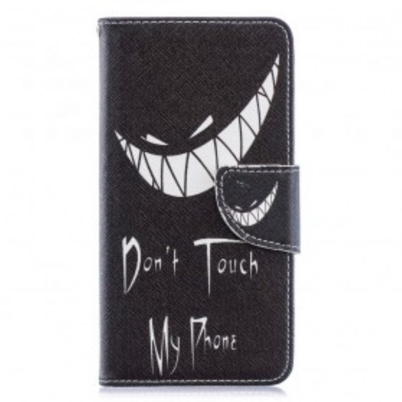 Capa Flip Para Samsung Galaxy A40 Telefone Do Diabo