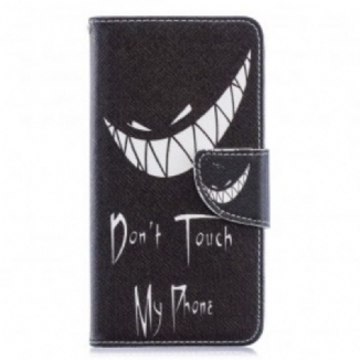 Capa Flip Para Samsung Galaxy A40 Telefone Do Diabo