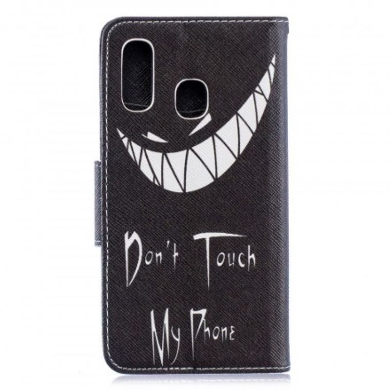 Capa Flip Para Samsung Galaxy A40 Telefone Do Diabo