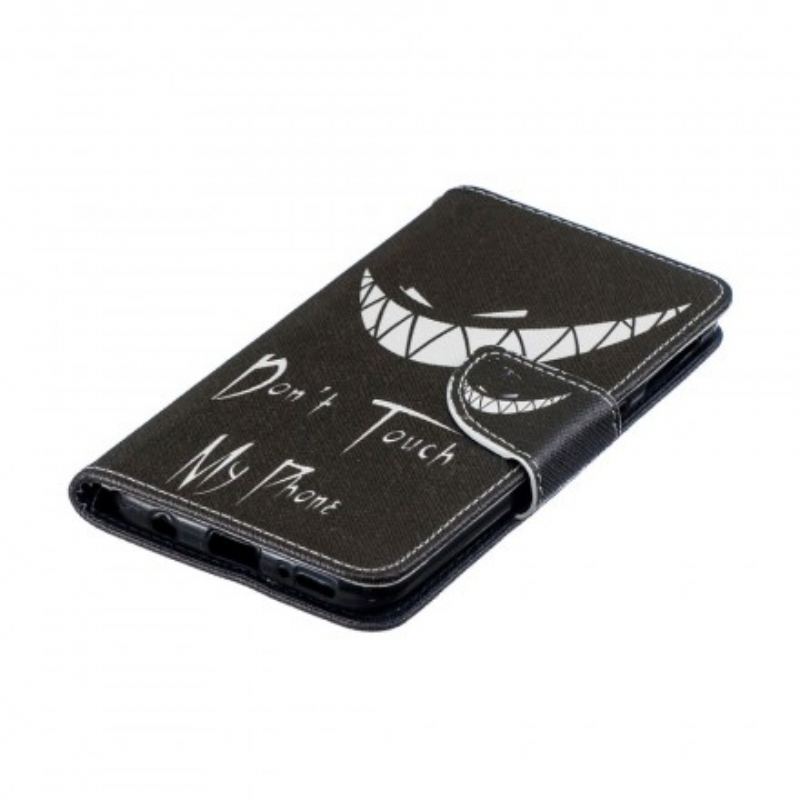 Capa Flip Para Samsung Galaxy A40 Telefone Do Diabo