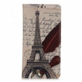 Capa Flip Para Samsung Galaxy A40 Torre Eiffel Do Poeta