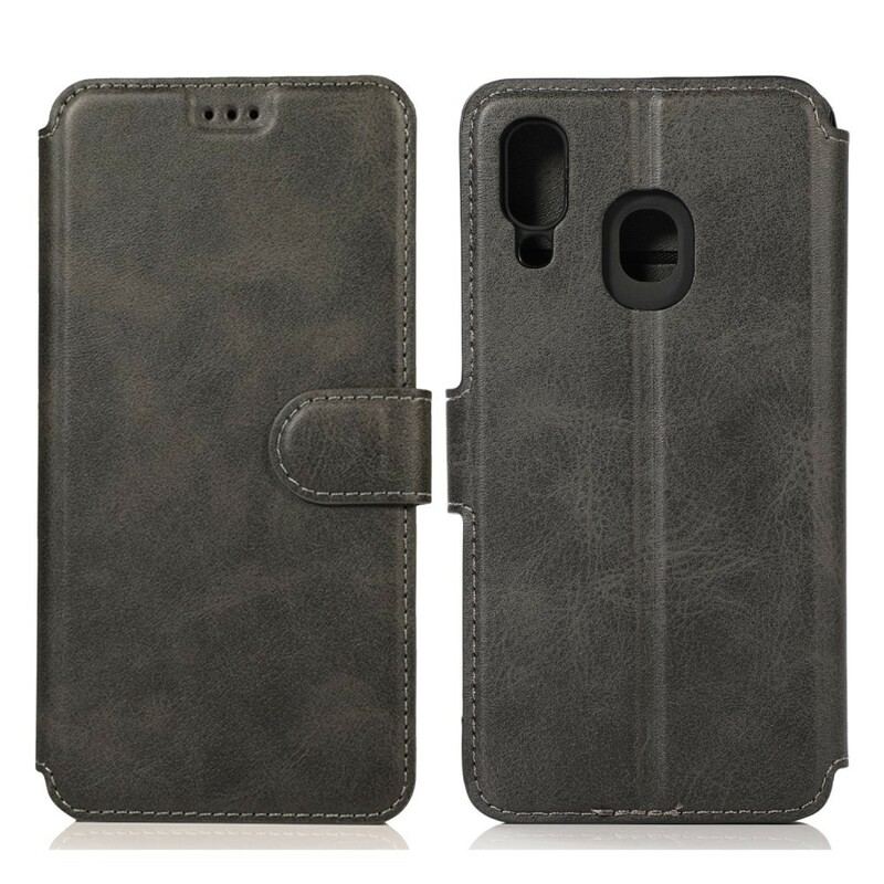 Capa Folio Para Samsung Galaxy A40 Estilo Do Titular Do Cartão