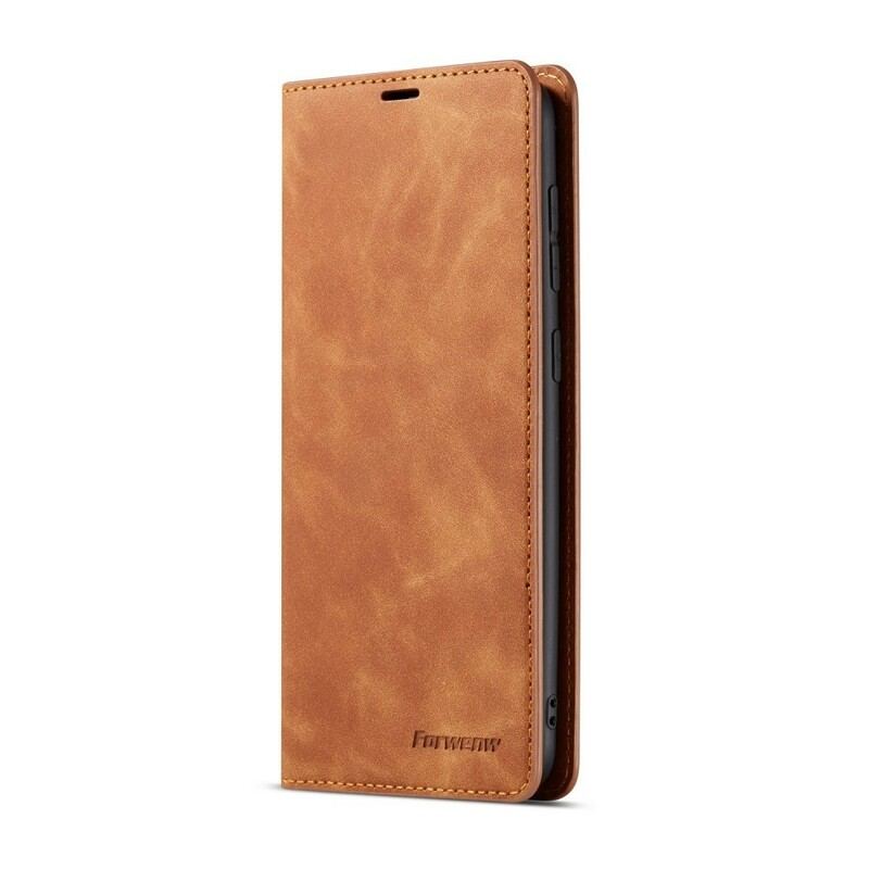 Capa Folio Para Samsung Galaxy A40 Forwenw Efeito Couro