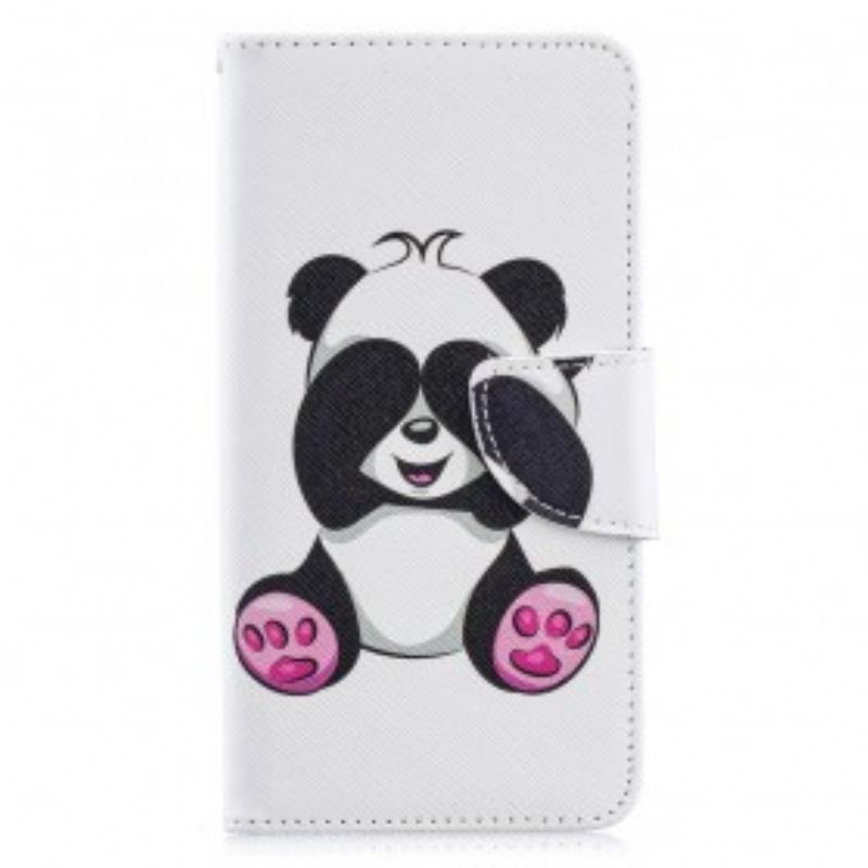 Capa Folio Para Samsung Galaxy A40 Panda Divertido