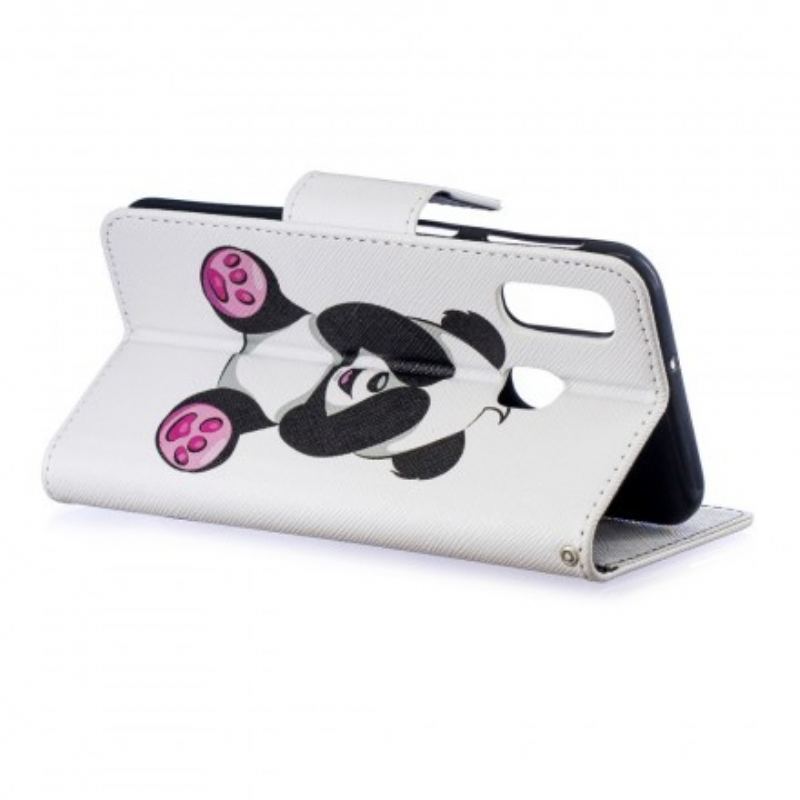 Capa Folio Para Samsung Galaxy A40 Panda Divertido