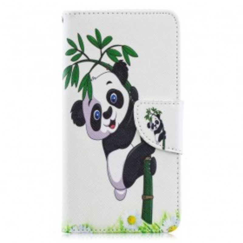 Capa Folio Para Samsung Galaxy A40 Panda No Bambu