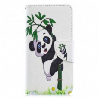 Capa Folio Para Samsung Galaxy A40 Panda No Bambu