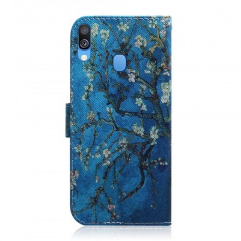 Capa Folio Para Samsung Galaxy A40 Ramo De Árvore Florido