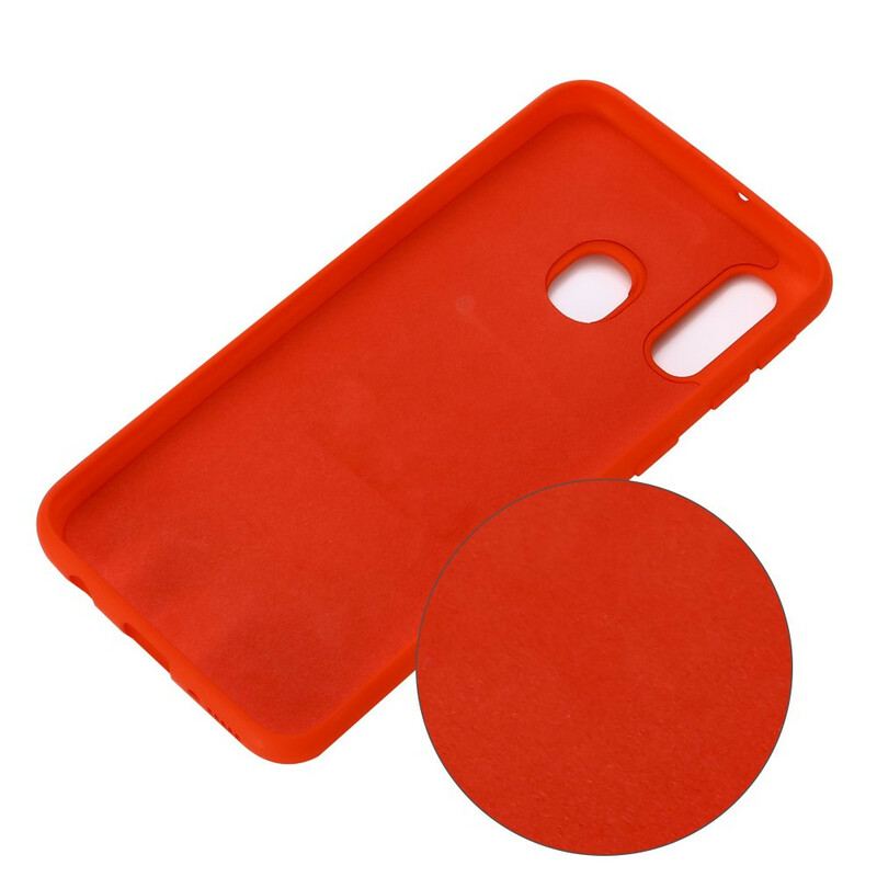 Capa Para Samsung Galaxy A40 Design De Silicone Líquido