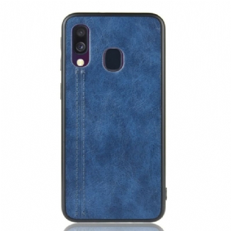 Capa Para Samsung Galaxy A40 Efeito Couro Couture