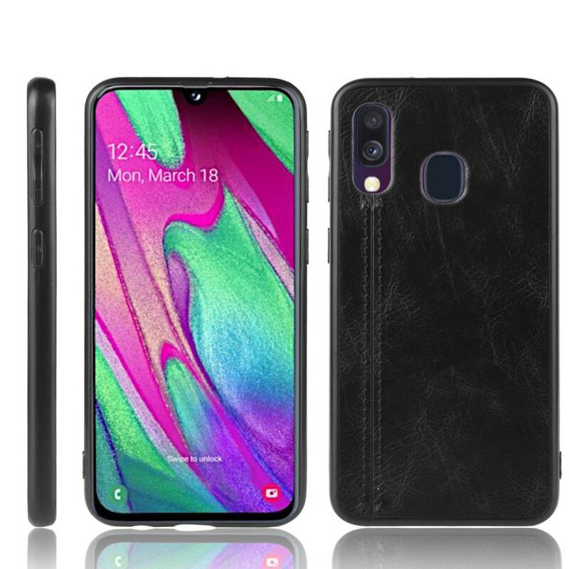 Capa Para Samsung Galaxy A40 Efeito Couro Couture