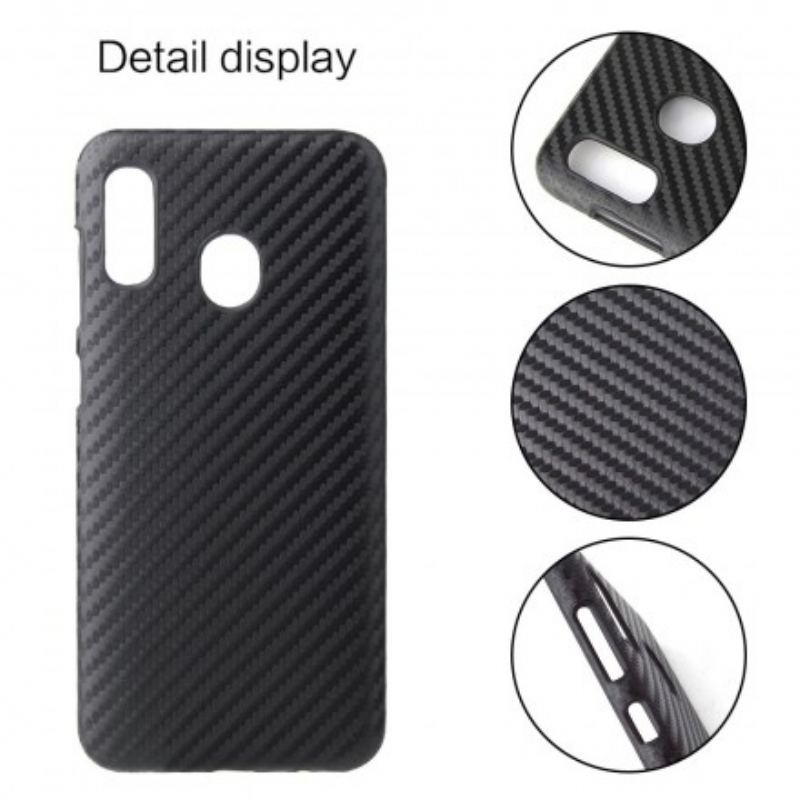 Capa Para Samsung Galaxy A40 Fibra De Carbono