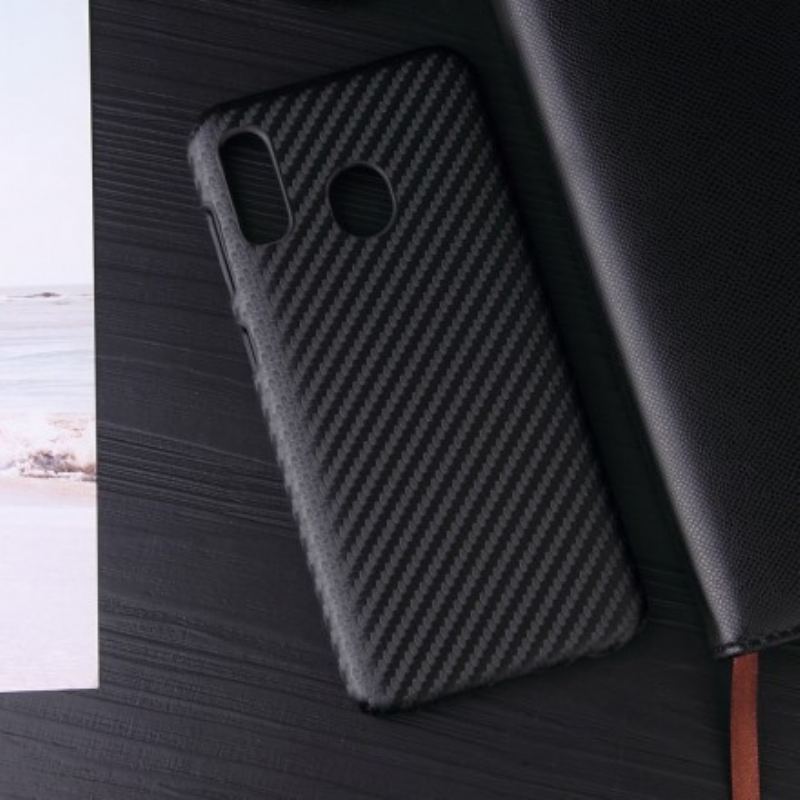 Capa Para Samsung Galaxy A40 Fibra De Carbono