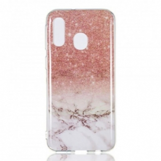 Capa Para Samsung Galaxy A40 Glitter Mármore