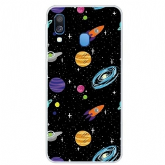 Capa Para Samsung Galaxy A40 Planeta Galáxia