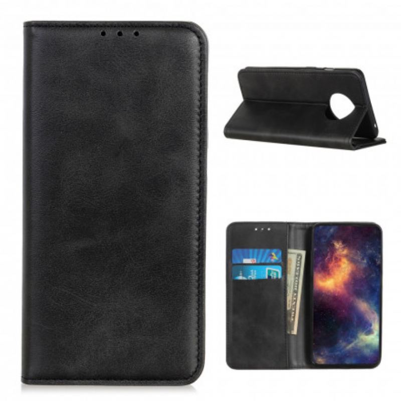 Capa De Celular Para Xiaomi Redmi Note 9T Flip Couro Rachado Elegância