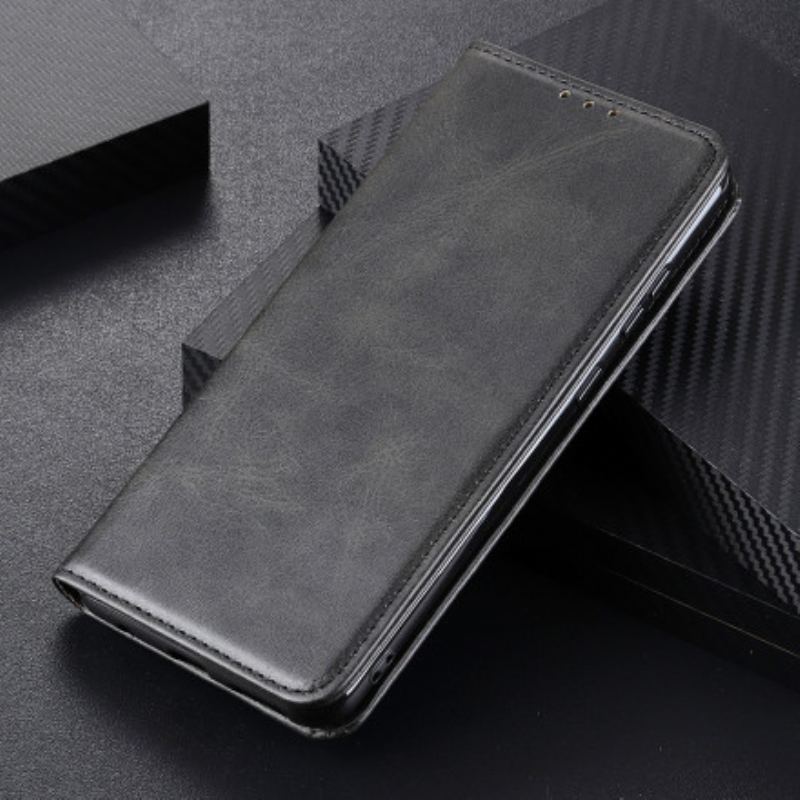 Capa De Celular Para Xiaomi Redmi Note 9T Flip Couro Rachado Elegância