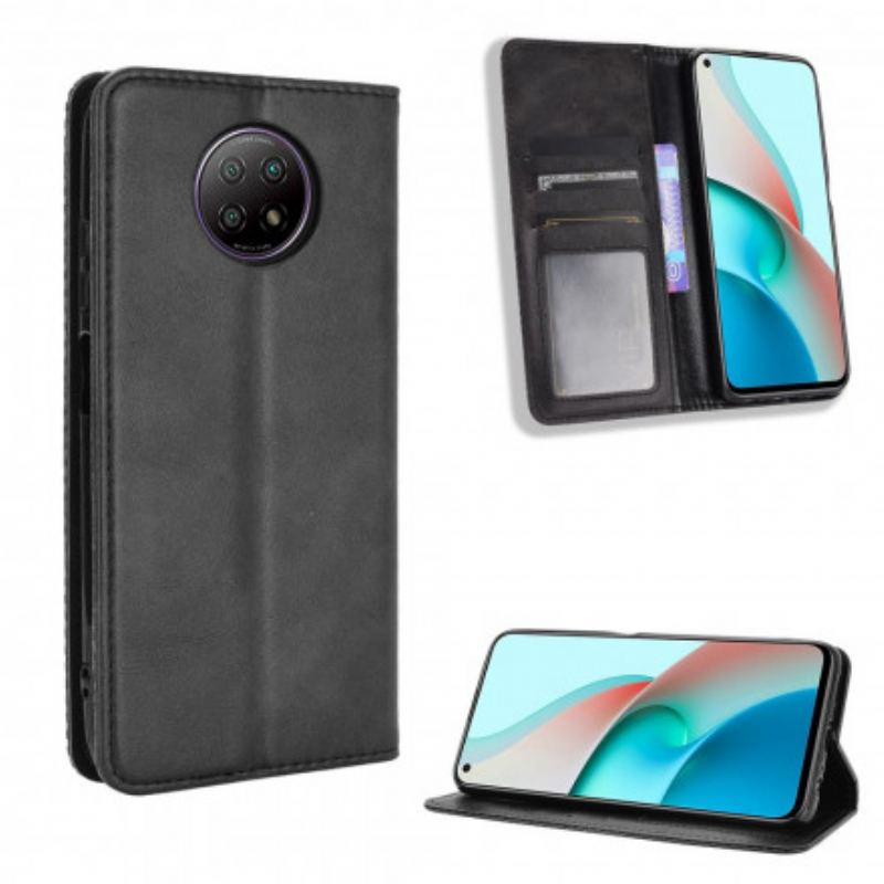 Capa De Celular Para Xiaomi Redmi Note 9T Flip Efeito Couro Estilizado