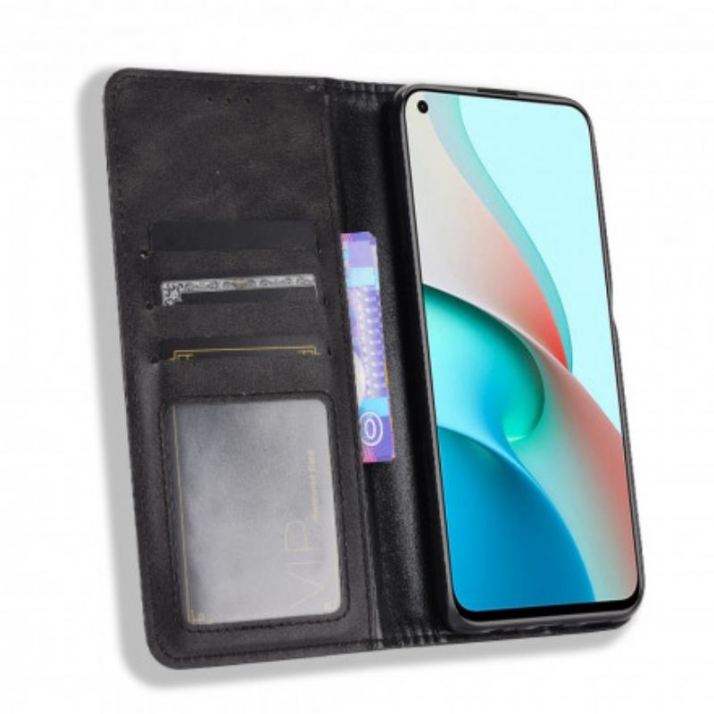 Capa De Celular Para Xiaomi Redmi Note 9T Flip Efeito Couro Estilizado