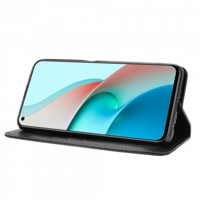 Capa De Celular Para Xiaomi Redmi Note 9T Flip Efeito Couro Estilizado